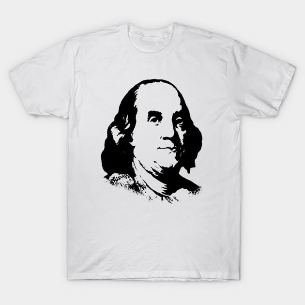 Benjamin Franklin Portrait T-Shirt by phatvo